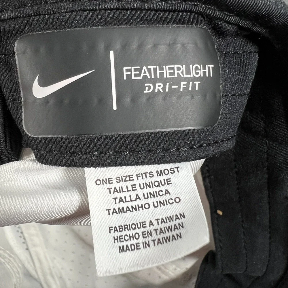 Nike Featherlight Hat Cap Womens White Adjustable Strap‎ Back Running Dri Fit